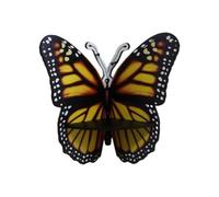 LLHCF Estante flotante de madera con diseño de mariposa y cristal para joyas y objetos pequeños