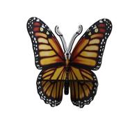 LLHCF Estante flotante de madera con diseño de mariposa y cristal para joyas y objetos pequeños