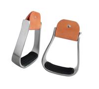 LLHCF Estribos ergonómicos acolchados de aluminio ligero que mejora la estabilidad y la comodidad, estribos de caballo con alfombrilla de goma antideslizante