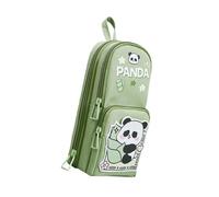 LLHCF Estuche para lápices de dibujos animados de alta capacidad, bolsa de almacenamiento de viaje, soporte para brochas de maquillaje para oficina, escuela, tela Oxford, b