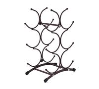 LLHCF Expositor de vino contemporáneo para 6 botellas, organizador de 3 niveles, soporte de vino de hierro, accesorios decorativos