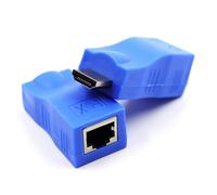 LLHCF Extensor de red RJ45 a HDTV compatible con HDTV de 1080p de hasta 30 m sobre cable Cat5e/6 para cine en casa y conferencias compatible con HDTV