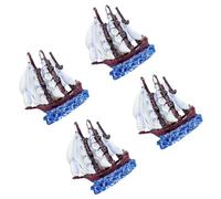 LLHCF FishTank - Adornos artificiales de cría de camarones para acuarios, terrarios, paisajismo, refugio, resinas, modelo de barco para acuarios