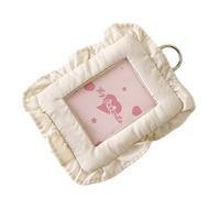 LLHCF Funda para tarjetas fotográficas de 7,6 cm, de tela de PVC, para mujeres, estudiantes, mochilas, cartera, bolso, abalorio, protector de tarjetas de PVC transparente, White