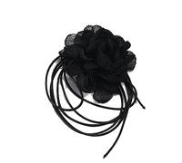 LLHCF Gargantilla de flores para mujer, diseño de flores, cadena de cuerda, gargantilla de encaje de flores grandes, collar con banda para el cuello