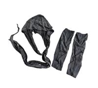 LLHCF Gargantilla rasgada para mujer, bolso de mano, bufandas para el cuello, bufandas, corbata, bolso, decoración, capucha para hombre, Negro, Talla única