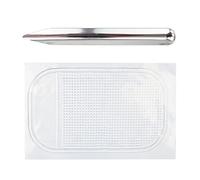 LLHCF Juego de 2 herramientas de cuentas y almohadilla para hacer joyas, cucharas de cuentas con herramienta de metal curvada fácil con tubo de punta