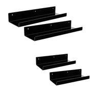 LLHCF Juego de 4 estantes flotantes de pared para colgar libros y discos de exhibición, accesorios de cocina, suministros de organización