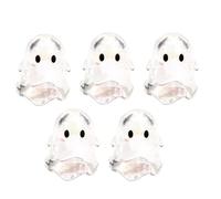 LLHCF Juego de 5 cuentas acrílicas transparentes en diseños únicos de espectro, cuentas elegantes para manualidades, pulseras, collares y aretes