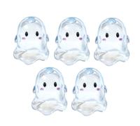 LLHCF Juego de 5 cuentas acrílicas transparentes en diseños únicos de espectro, cuentas elegantes para manualidades, pulseras, collares y aretes