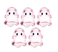 LLHCF Juego de 5 cuentas acrílicas transparentes en diseños únicos de espectro, cuentas elegantes para manualidades, pulseras, collares y aretes