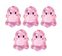 LLHCF Juego de 5 cuentas acrílicas transparentes en diseños únicos de espectro, cuentas elegantes para manualidades, pulseras, collares y aretes