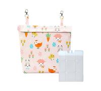 LLHCF Juego de alfombrillas colgantes para animales pequeños, bolsas compactas de tela transpirable con bolsas de hielo para uso en interiores y exteriores, bolsas de refrigeración con bolsa de hielo