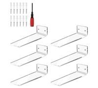 LLHCF Juego de estantes de pared acrílicos para zapatos, elegante estante de pared para zapatos, soportes acrílicos transparentes para coleccionistas