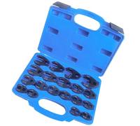 LLHCF Llave métrica de pata de gallo herramienta automotriz multitamaño, llaves de línea de aceite, acabado resistente a la corrosión, diseño de mango ergonómico, juego de llaves de extremo abierto