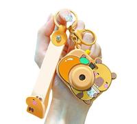 LLHCF Llavero con diseño de cámara de animales con función de proyección, llavero de colores vibrantes, versátil, regalo decorativo portátil, llavero proyector, Té con leche, Talla única