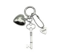 LLHCF Llavero de corazón de moda para teléfono celular, elegante con forma de amor, colgante elegante para bolsa y mochilas, soporte de aleación, a, Talla única