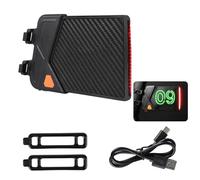 LLHCF Luz trasera de advertencia para ciclismo al aire libre, luz trasera recargable, placa de matrícula con LED de fácil instalación, peso recargable por USB