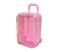 LLHCF Maleta de equipaje en miniatura para almacenamiento, para viajes, vacaciones, juguetes, caramelos, modelo de bolso de mano, accesorio para muñecas, b, L