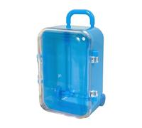 LLHCF Maleta de equipaje en miniatura para almacenamiento, para viajes, vacaciones, juguetes, caramelos, modelo de bolso de mano, accesorio para muñecas, Blue, L