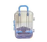 LLHCF Maleta de equipaje en miniatura para almacenamiento, para viajes, vacaciones, juguetes, caramelos, modelo de bolso de mano, accesorio para muñecas, Blue, S
