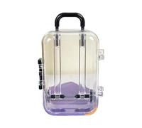 LLHCF Maleta de equipaje en miniatura para almacenamiento, para viajes, vacaciones, juguetes, caramelos, modelo de bolso de mano, accesorio para muñecas, Black, S