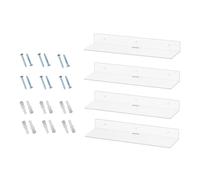 LLHCF Moderno juego de estantes acrílicos para montar en la pared, elegante soporte de exhibición eficiente, práctico estante montado en la pared