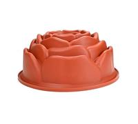 LLHCF Molde de silicona antiadherente con forma de rosa para mousses y pasteles de chocolate, postre francés, molde para hornear Gugelhupf