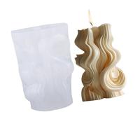 LLHCF Moldes de pilar ondulado, adorno de resina epoxi, forma de flor, yesos de silicona, pilar ondulado, forma de flor, adorno de silicona de resina epoxi