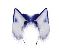 LLHCF Orejas de imitación de felpa, horquilla, color sólido, peludo, pelo de animal, diadema para la oreja, accesorios para el cabello
