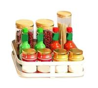 LLHCF Organizador de encimera de cocina giratorio de 360 grados, estante ajustable para cosméticos de baño, niveles ajustables, organizadores de estante de cocina