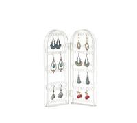 LLHCF Organizadores De Joyas Acrílicas Plegables Pendientes Parto Para Ahorro Espacio Collar Collar Regalos Viaje Para Mujeres Pantalla Almacenamiento Aretes Transparentes