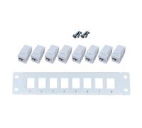 LLHCF Panel de 8 puertos Cat6 10G 1U Panel UTP 19 pulgadas para montaje en pared o bloque de montaje en rack para Cat6
