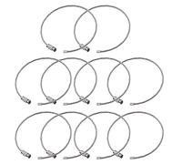 LLHCF Paquete de 10 llaveros de cable de acero inoxidable, anillos de alambre, cuerda de alambre de acero inoxidable para viajeros, mochileros, llaveros