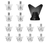 LLHCF Paquete de 12 tacos de fútbol Plastomer de repuesto antideslizantes para botas de fútbol para mejorar la tracción en césped húmedo, reemplazo de tacos