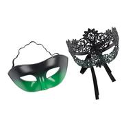 LLHCF Paquete de 2 disfraces modificables de media cara, cómodos, adecuados para adultos y niños, ocasiones de celebración, reciclables, disfraces de fiesta