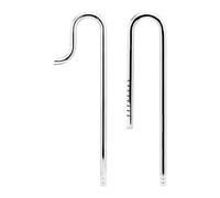 LLHCF Paquete de 2 tubos de metal de entrada y salida de acero inoxidable 304 pulidos, aspecto elegante, antioxidante