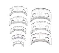 LLHCF Paquete de 8 tiras ajustadoras de anillos de diferentes tamaños, de silicona, flexibles, para un ajuste seguro, herramienta de tamaño de joyería