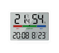 LLHCF Reloj de pared digital moderno con pilas, silencioso, pantalla digital, para sala de estar y cocina