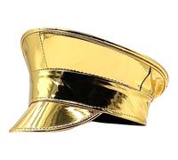 LLHCF Sombrero de cuero patentado para mujer, sombrero de fiesta novedoso para sargento capitán para fiesta de despedida de soltera