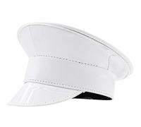 LLHCF Sombrero de cuero patentado para mujer, sombrero de fiesta novedoso para sargento capitán para fiesta de despedida de soltera