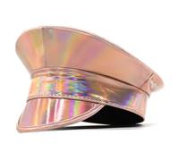 LLHCF Sombrero de cuero patentado para mujer, sombrero de fiesta novedoso para sargento capitán para fiesta de despedida de soltera