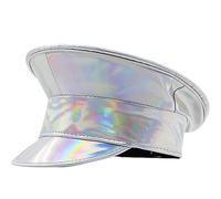 LLHCF Sombrero de cuero patentado para mujer, sombrero de fiesta novedoso para sargento capitán para fiesta de despedida de soltera