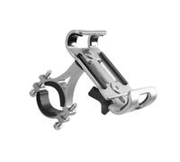 LLHCF Soporte de aleación de aluminio para teléfono de bicicleta, giratorio de 360°, clip de teléfono para scooter, soporte ajustable para ciclismo