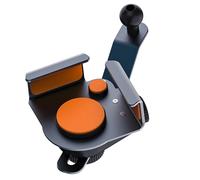 LLHCF Soporte mejorado para teléfono automotriz de 17 mm, clip de aluminio de 360 grados, ajuste de ajuste para salpicadero curvo, soportes ajustables para teléfono de coche