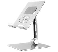 LLHCF Soporte plegable para tabletas, diseño estable y elegante, soporte de metal multiángulo, soporte plegable de silicona