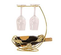 LLHCF Soportes de mesa para copas de vino y soportes para copas de vino, soportes para exhibición de copas de vino independientes para 1 botella y 4 vasos