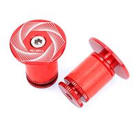 LLHCF Tapones de aleación de aluminio para manillar de bicicleta de carretera, tapas de agarre para manillar de bicicleta de montaña