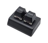LLHCF Teclado mecánico de 2 teclas con cable USB para interruptores programables de juegos, teclado pequeño, intercambio en caliente