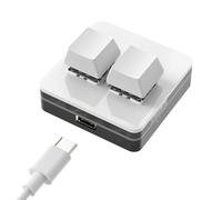 LLHCF Teclado mecánico USB ligero de 2 teclas con color para juegos de ritmo y productividad